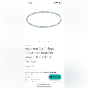 Enewton hope unwritten bracelet turquoise